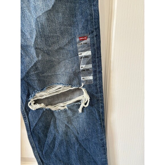 Levis 90s Low Pro sz 26 Straight Mid Rise Y2k Jeans - Picture 4 of 13